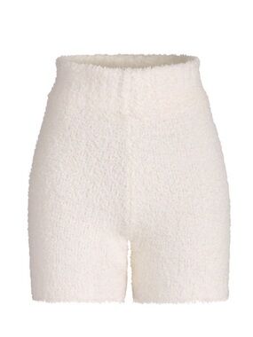 Skims Fuzzy Shorts White Cream Size Small S/M